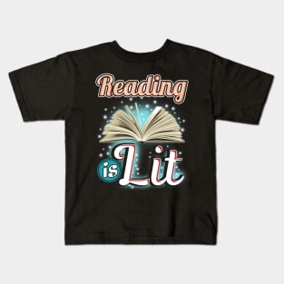 Reading is lit Kids T-Shirt